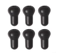 Honseadek 50 cuentas de tope de anzuelo de pesca de carpas para aparejos CHOD Heli, terminales de goma para asegurar anillos giratorios, tornillos de cebo, 9 x 6 mm, color negro