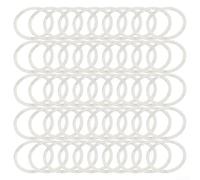 Honseadek 50 espaciadores de auriculares de bicicleta de acero inoxidable, arandelas de vástago de horquilla de bicicleta para 28.6 mm 31.8 mm, ajustadores de huecos de tubo de cabeza de ciclismo, kit