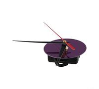 Honseadek Acrílico Decor Face - Pegatinas de números 3D sin marco, reloj personalizado para movimiento silencioso, diámetro de espejo de pared, 60 cm, funciona con pilas (AA (morado)