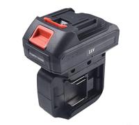 Honseadek Adaptador de batería convertidor 1 a 2 para Makita Power Tools Soporte de batería doble con puerto de carga externo negro 135 x 100 mm (para MTA)