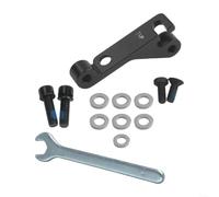 Honseadek Adaptador de freno de disco para bicicleta de carretera CNC aluminio Caliper Bracket IS a convertidor de montaje plano para bicicleta de montaña trasera de 160 mm y 180 mm delantera