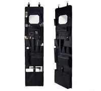 Honseadek Armario colgante de 52 x 11 pulgadas, organizador de puerta, estante de casillero, organizador de armario colgante con espejo para las fuerzas del orden de seguridad