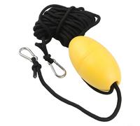 Honseadek Balón de boya de anclaje compacto con línea de anclaje resistente de 9,8 m para barcos de pesca, kayaks, barcos y barcos de vela, diseño amarillo/blanco (amarillo)