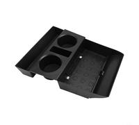 Honseadek Bandeja inferior para portavasos de consola central compatible con Santa Fe 2024, caja de almacenamiento de ABS negra para organización interior del coche, Di