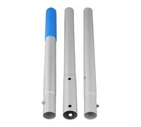 Honseadek Barra telescópica de limpieza de piscina, herramienta de aleación de aluminio desmontable resistente para desnatación profunda, poste de extensión multifunción para exteriores con agarre