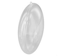 Honseadek Bola plana de plástico transparente, adorno rellenable transparente, juego de 10, 7/9/11 cm de diámetro, decoración colgante reutilizable, diseño que se puede abrir (A 11 cm)