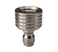 Honseadek Cabezal de ducha de acero inoxidable de conexión rápida de 1/4 para lavadora a presión, boquilla de agua de alta presión para limpieza al aire libre, punta de pulverización de metal (pequeño
