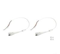 Honseadek Cable de video de alimentación CCTV de 60 cm BNC DC Pigtail extremo pelado para placa PCB Cámara de seguridad analógica 2 Pin 3 Pin Terminal (Blanco*2P2.0+3P1.25)
