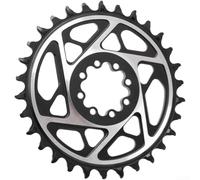 Honseadek Cadena de bicicleta de montaña CNC de aleación de aluminio con dientes anchos estrechos 30T-42T 9-12 para velocidad compatible con anillo único para piezas de ciclismo MTB, negro (8 clavos