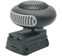 Honseadek Calentador de batería portátil con modo dual de aire caliente y frío, ventilador inalámbrico giratorio de 360° compatible con herramientas eléctricas de batería de litio de 18 V/20 V