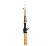 Honseadek Caña de pescar telescópica de carbono de 1,5 m, caña de pescar giratoria UL Power Spinning Casting, 7 secciones, portátil, para viajes, peso de línea de 0,9-2,7 kg, peso de señuelo de 1/32-1