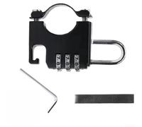 Honseadek Candado portátil para casco para bicicleta, motocicleta, scooter, seguridad de bicicleta de aleación de aluminio con contraseña, protector antirrobo compacto para manillar (C)