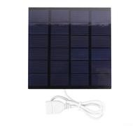 Honseadek Cargador USB de panel solar de 1,5 W 6 V, portátil, PolyDisplayline, de silicona, para exteriores, para jardín, camping, carga de teléfono móvil, 110 x 110 mm, compacto