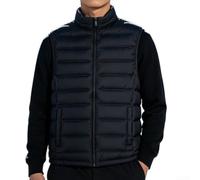 Honseadek Chaleco acolchado sin mangas para hombre, cuello alto, cálido | Algodón acolchado para otoño invierno casual uso diario sólido negro gris tallas grandes 3XL a 6XL grueso acolchado