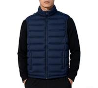 Honseadek Chaleco acolchado sin mangas para hombre, cuello alto, cálido | Algodón acolchado para otoño invierno casual uso diario sólido negro gris tallas grandes 3XL a 6XL grueso acolchado