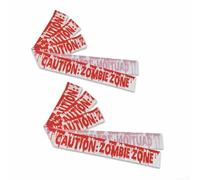 Honseadek Cinta de Halloween Green Caution ZOMBIE DANGER para decoraciones espeluznantes, cinta de miedo de 10 m con diseño ENTER IF YOU DARE, material de polietileno (3)