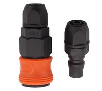 Honseadek Compresor de aire de conexión rápida tipo C de acero plástico con mecanismo de liberación de resorte para herramientas neumáticas y conexiones de manguera de aire (PP+SP-30)