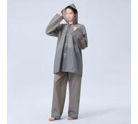 Honseadek Conjunto de traje de lluvia de EVA, impermeable ligero | Pantalones para adultos, equipo de ciclismo y motocicleta para trabajo al aire libre, senderismo, portátil de dos piezas
