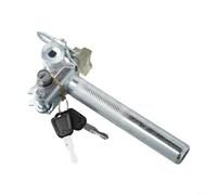 Honseadek Construcción con cerradura para bicicleta, antirrobo, eléctrico, con componentes de seguridad, estilo de bloqueo abatible para asiento, poste de metal plateado (A)