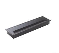 Honseadek Cubierta de agujero para cable de alambre para escritorio, cubierta de agujero de aleación de aluminio, ojal cuadrado para una gestión eficiente de cables, 80 x 280 mm (negro)