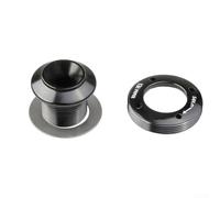 Honseadek Cubierta de bloqueo de manivela de aleación de aluminio para tapa, perno autoextraíble hexagonal con llave central de 16,5 mm, bielas negras anodizadas de 8 mm de distancia (paquete de 1)