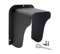 Honseadek Cubierta impermeable de plástico ABS para lluvia, negro mate, en forma de U, protege los timbres visuales, timbres de puerta, cámaras, intercomunicadores, cerraduras de puerta, manijas