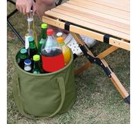 Honseadek Cubo plegable portátil con asa: ideal para camping, pesca y jardinería (verde, 10 L)