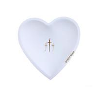Honseadek Cuenco de madera con forma de corazón para meditación cristiana y decoración espiritual del hogar, idea única de Pascua y regalo del día de la madre para mujeres y (blanco)