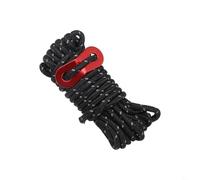 Honseadek Cuerda reflectante de camping de 4 mm para tienda de campaña con hebilla de aleación de aluminio, resistente al viento, línea de refugio al aire libre para senderismo, senderismo, toldo