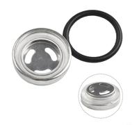 Honseadek Depósito de freno de motocicleta de 18 mm o vidrio con goma que tiene cilindro de repuesto compatible con junta de freno para mira delantera y trasera, cilindros de lente en la mayoría de