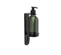 Honseadek Dispensador de jabón manual montado en la pared para champú y gel de ducha, botella de bomba de acero inoxidable de 300 ml con soporte, baño y cocina (1 botella)