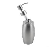 Honseadek Dispensador manual de jabón de acero inoxidable de 350 ml, para loción de baño, champú, gel de ducha, color plateado