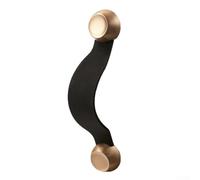 Honseadek Elegante agarre de zinc para armario de cuero de 128 mm, placas traseras con núcleo de aleación con cuero suave al tacto, armarios, cajones, espacio entre agujeros seguro para Ki (color