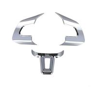 Honseadek Embellecedor cromado para volante de Golf 6 MK6 MK5, tira de cubierta de lentejuelas ABS plateadas, decoración interior de automóviles (3 piezas)