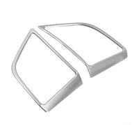 Honseadek Embellecedor de fibra de carbono para volante, cubierta de botón plateada para Tucson 2015-2020, cubierta para interruptor de volante, decoración de plástico ABS, (plateado)