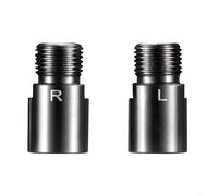 Honseadek Extensores de pedal de bicicleta de acero cromado de 20 mm, espaciadores de pedal de bicicleta de montaña de postura ancha, extensión de brazo de manivela de bicicleta con protector de rosca