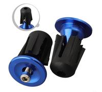 Honseadek Extremo del manillar de bicicleta en aleación de aluminio, extremos de barra antideslizantes, para una conducción cómoda, ajuste de 23,7 mm, para la mayoría de manillares de bicicleta (azul)