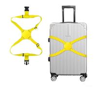 Honseadek Fig. Ocho correas de equipaje, para maletas, cinturón de viaje elástico ajustable de 27.6 a 94.5 pulgadas con hebilla de liberación rápida, corbata cruzada segura para bolsa, para camping