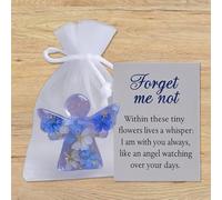 Honseadek Forgotten Me Grieving Angel Flowers Forget-me-not - Adorno de papel con recuerdo decorativo para condolencias, color blanco, no amigos y familiares 1 (4)