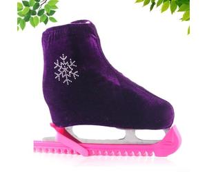 Honseadek Funda antisuciedad para patines hecha de tela polar gruesa, absorbe la humedad y los arañazos, costuras reforzadas para un ajuste seguro durante todo el tiempo (morado L)