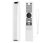 Honseadek Funda de silicona para control remoto TCL RC833A, funda antideslizante suave con correa de cordón, protector de parachoques lavable a prueba de golpes (blanco)