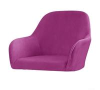Honseadek Funda elástica de terciopelo de zorro antiarrugas para silla de comedor, funda de felpa Elite para el hogar, hotel o decoración, ajuste elástico suave, color plateado y antibolitas (morado)