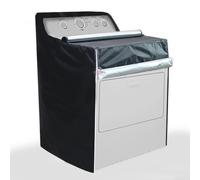 Honseadek Funda para lavadora, tela Oxford 210D impermeable con revestimiento plateado para protección UV, compatible con lavadoras y secadoras de carga frontal y superior (negro)