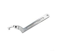 Honseadek Herramienta de llave de gancho con llave de media luna ajustable para mantenimiento de amortiguadores de motocicleta, construcción de acero al cromo vanadio con doble cabeza (cabeza cuadrada