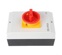 Honseadek Interruptor de 4 polos blanco Ip65, interruptor aislador de circuito, bombas de agua CA, paneles eléctricos, sistemas solares de 440 V para ventilación, desconexión giratoria de ABS (63 A)
