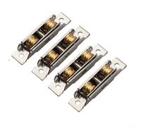 Honseadek Juego de 4 rodillos de acero inoxidable y cobre para puertas corredizas de vidrio, puertas corredizas, ventanas y armarios, resistentes a la corrosión y fáciles de colocar
