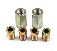 Honseadek Juego de accesorios de tubo de freno: conector hembra de unión de 2 piezas con 4 tuercas de freno macho M10 x 1 mm para líneas de freno de acero OD de 4,76 mm - Automo
