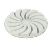 Honseadek Juego de almohadillas de pulido de suelo de hormigón de 3 pasos de 100 mm para molienda en seco, discos abrasivos de resina de grano 1#150/2#300/3#500 con respaldo de nailon (grano 2)