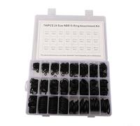 Honseadek Juego de sellos de goma de nitrilo, surtido de 1070 juntas tóricas con extractores de sellado para reparaciones de fontanería y mantenimiento automotriz, color negro industrial