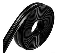 Honseadek Kit completo de burlete de bronce para puerta y ventana con clavos de montaje, se adapta a puertas de entrada exteriores, marcos de madera (negro, 3 x 10 m)